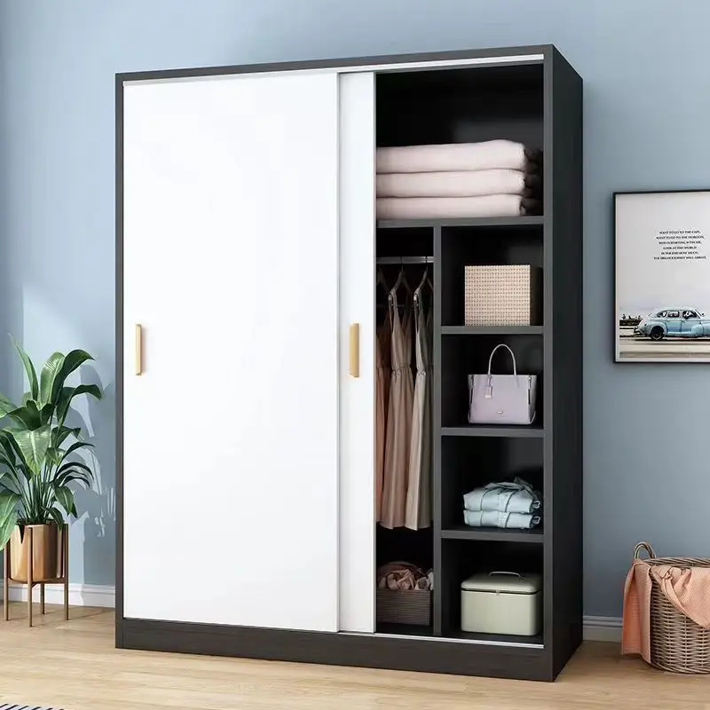 Bed Room Furniture Unique Modern Design Wood Wardrobe Cabinet Clothes Storage Organizer Large Wardrobe