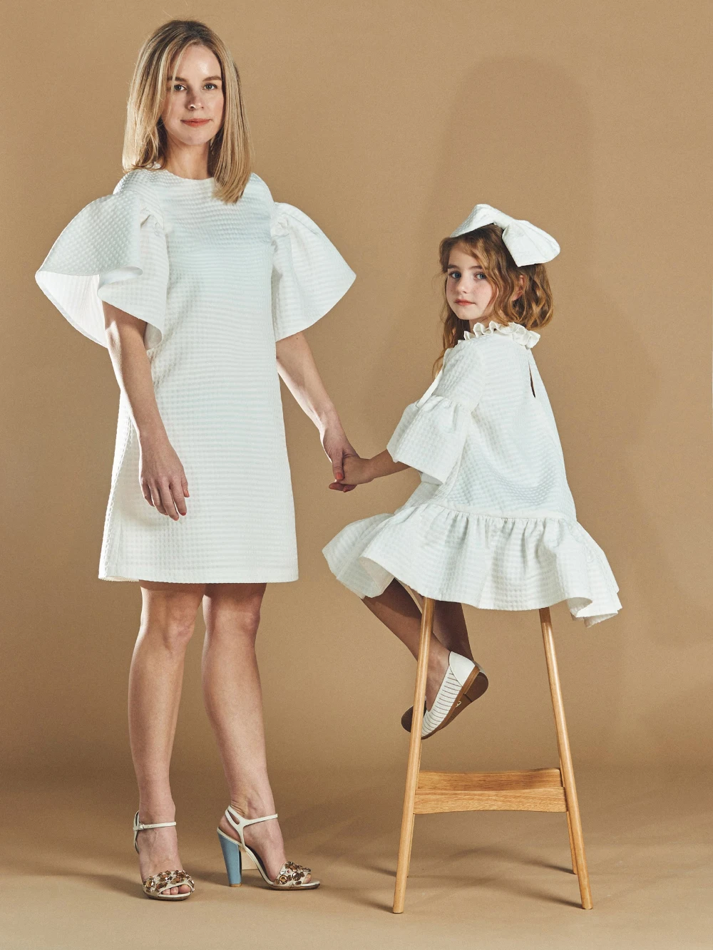 Custom latest fashion collection mommy and me matching dresses elegant summer family matching outfits dress