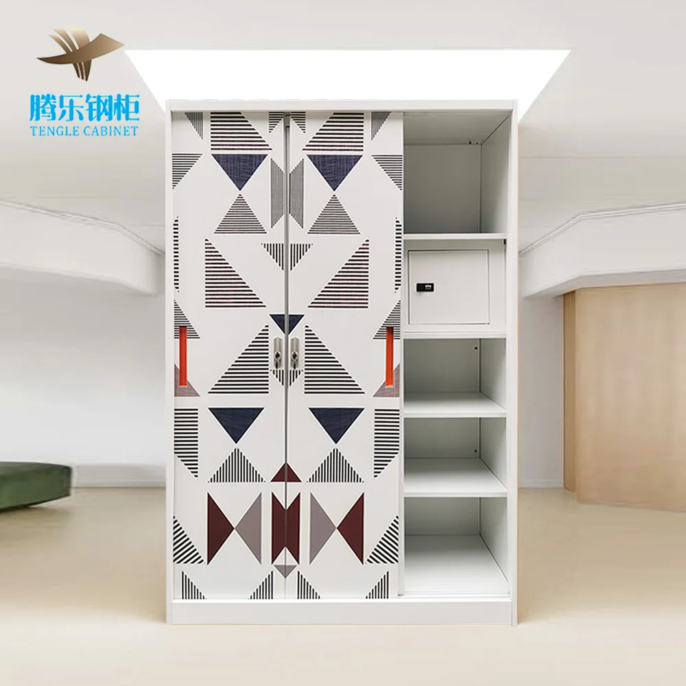 Bedroom Furniture Small Wardrobe Designs Steel Closet Almirah/Metal Iron Wardrobe Attractive Metal Iron Furniture