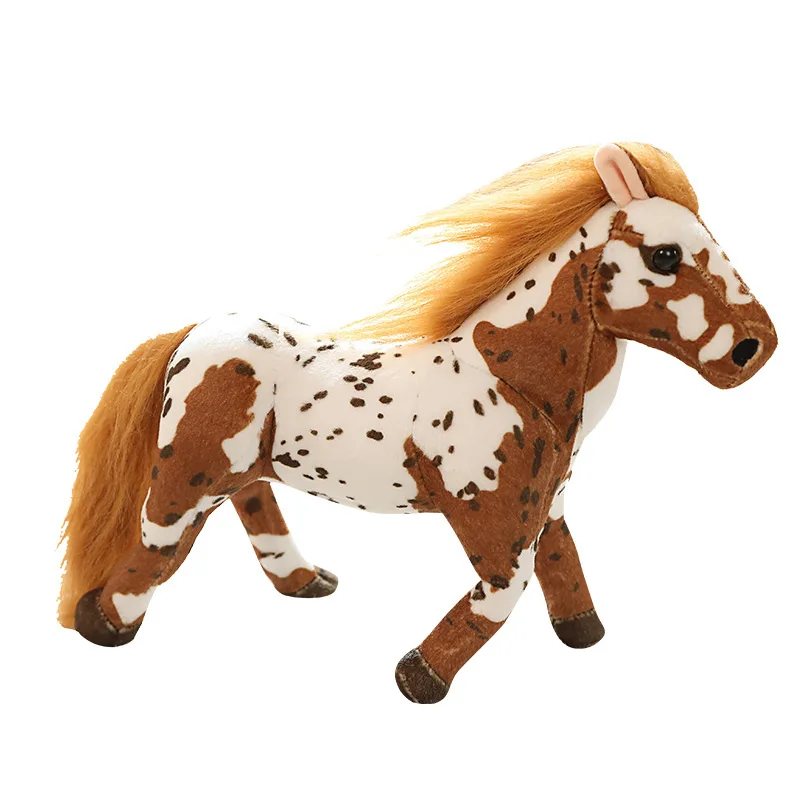 Child's gift super soft sitting stuffed little plush horse toy soft brown mare horse doll