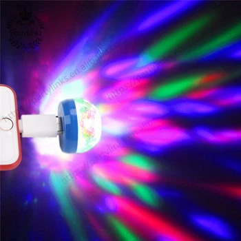 Mini USB Disco Light LED Party Lights Portable Crystal Magic Ball Colorful Effect Stage Lamp For Home Party Karaoke Decoration