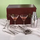 Cocktail Cocktail Bar Set DX Factory Direct 9 Pieces Stainless Steel Cocktail Bar Set With Stand For Gift