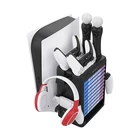 CoolRabbie Multi Fuctional For PS5 Disc Holder Starage Box For PS5 DE/UHD Dual Controller Charger For PS5/PS Move