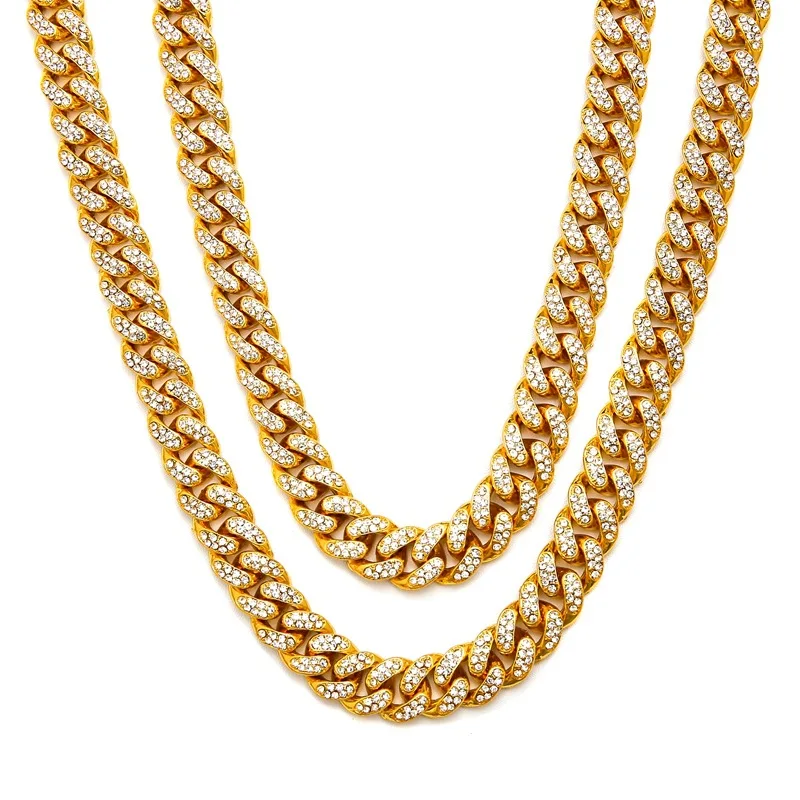 14k 18k Gold Cuba Hip-hop Men Necklace 