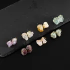 Stone Earrings European And American Summer New Natural Stone Earrings Amethyst Broken Stone Earrings Natural For Women