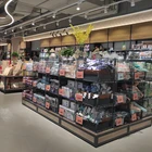 Store Retail Store Supermarket Steel Wood Retail Shelf Wooden Store Rack Gondola Advertising Display Shelving