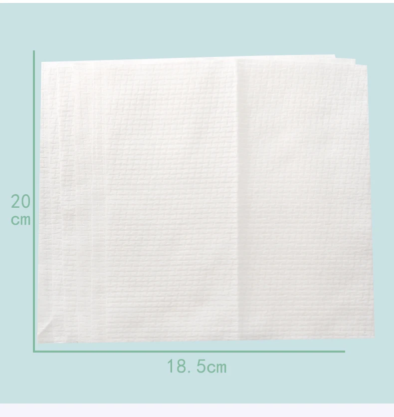 cheap multipurpose wet and dry dual use facial face clean 19x20cm disposable cotton tissue towel