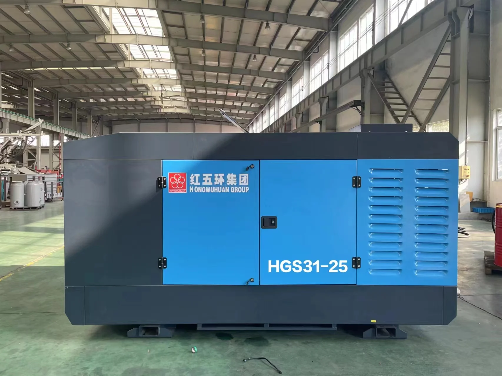 Diesel Engine 25bar Two-Stage Screw Air Compressor 1100cfm Factory Customized Water Well Drill Rig Diesel Power Source Motor