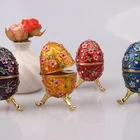 Metal YI SHANG BAO Russian Style Egg Souvenir Desktop Ornaments Collection Decoration Storage Jewelry Box