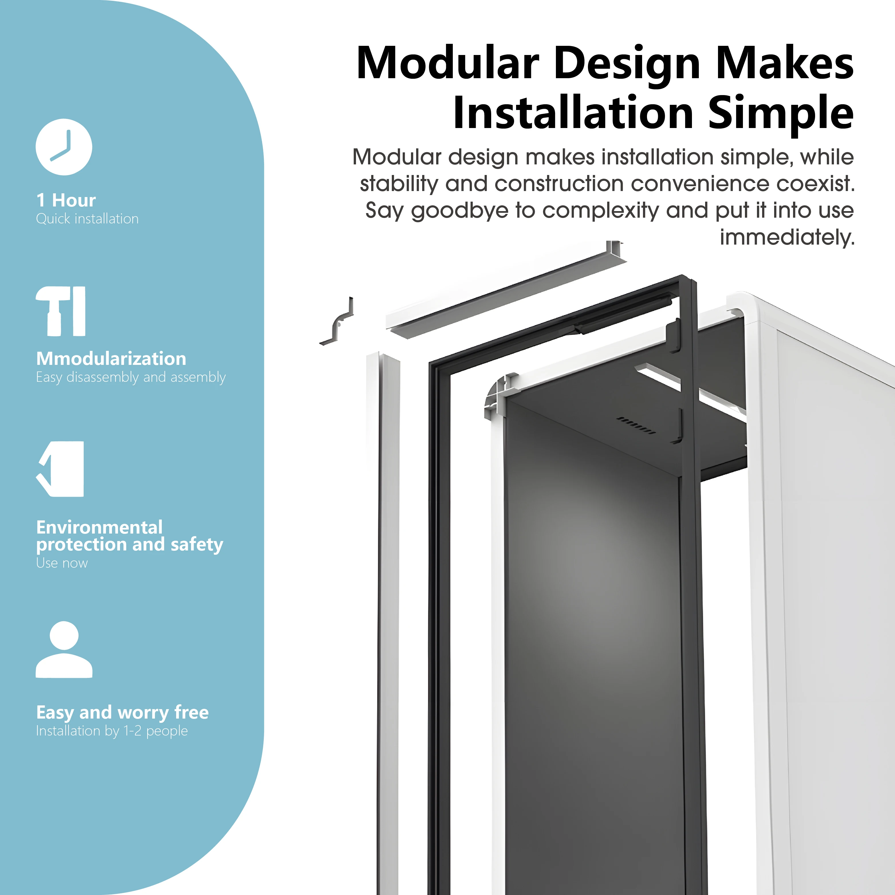 Professional Office Pod, Workplace Noise Reduction Device, Telephone Booth Sound Insulation Cabin 1