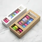 Box Biscuit 2021 Best Sale Paper Cake Box Wholesale Paper Box Translucent Window Macron Biscuit Box