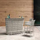 Bar Counter Couture Jardin Mini Bar Counter Table Storage Rubber Core Bar Dining Tables Outdoor Tables Modern