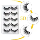 Eyelashes Lashes New Products 5 Pairs 5D Faux Mink Eyelashes Glossy Silk Lashes Super Soft With Custom