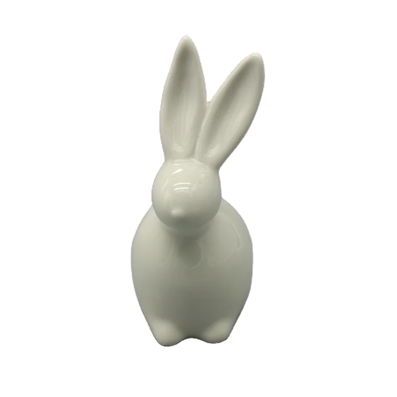 Easter Decoration Bunny,White Ceramic Rabbit Figurines - Buy ...
