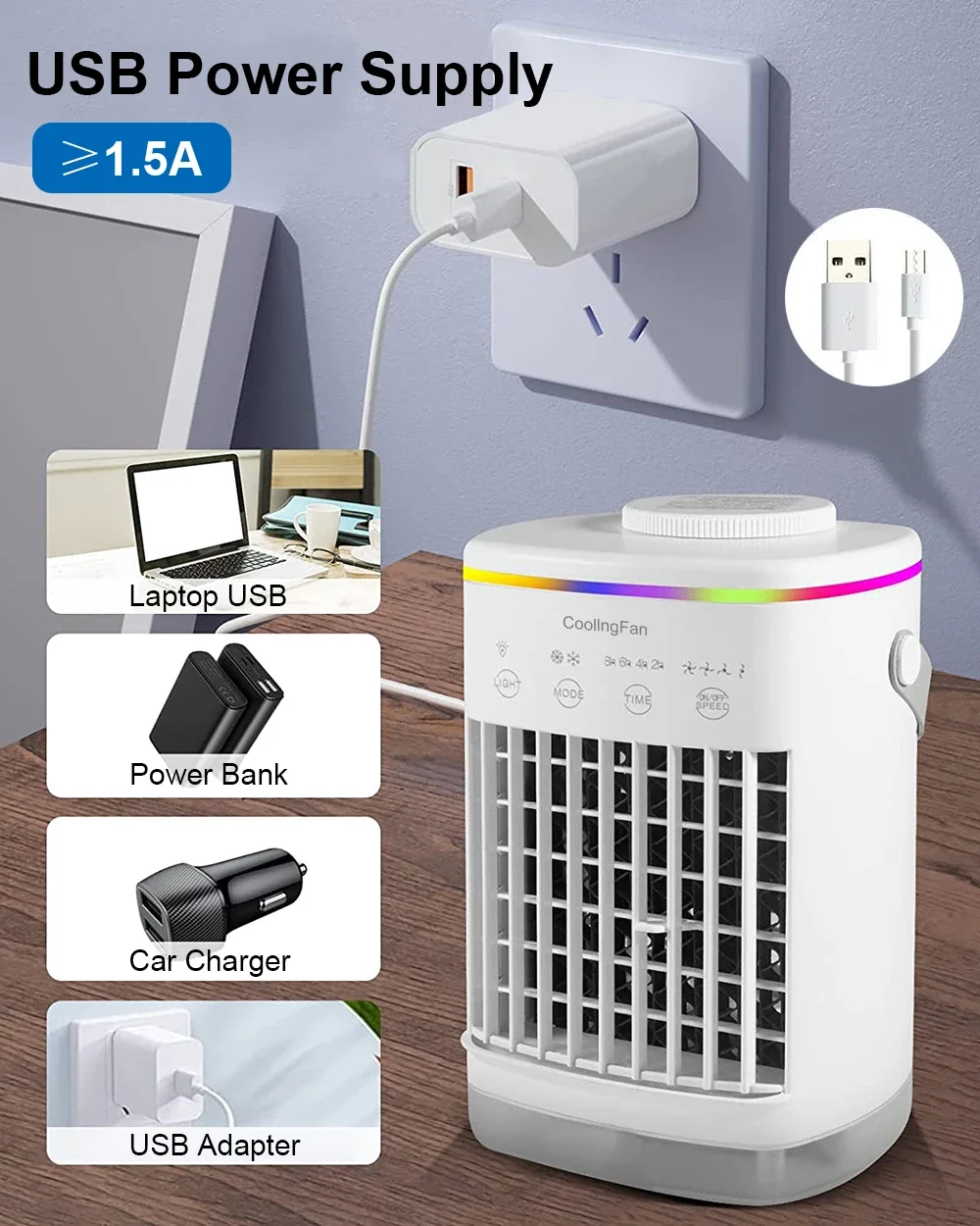Portable Air Conditioner, USB, 700ml - detail 8