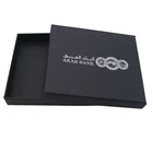 Wallet Lid And Rigid Base Cardboard Gift Wallet Boxes Black White Luxury Heaven And Earth Cover Gift Box Packaging
