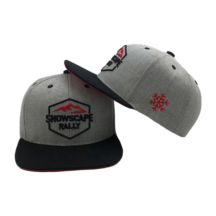Custom Gray Cheap Embroidery Snapback 