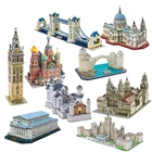 Diy Toy Puzzle Diy Gift Toy Complex Paper Model World Famous Building Architecture Eps 3d Puzzle For Children