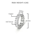Sterling Ring Drop Shipping New Fashion 925 Sterling Silver Bling Bling Baguette Diamond Ring For Women
