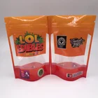 Printed Pouch Custom Printed Logo Stoer Weed Candy Pouch With Zipper Food Grade Smell Proof Bag