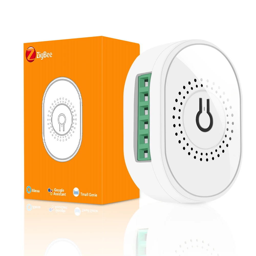 Zigbee 16A Smart Mini Switch Wireless Voice Control For Alexa and Google Home 
