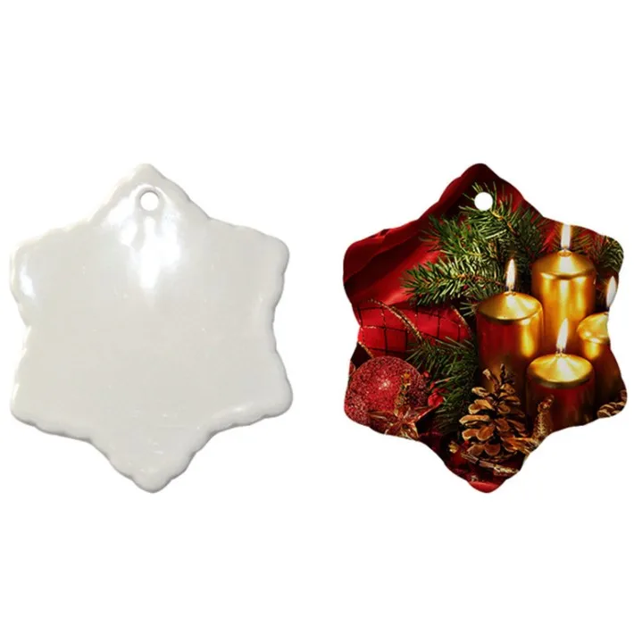 christmas ornament sublimation white ceramic multiple shape