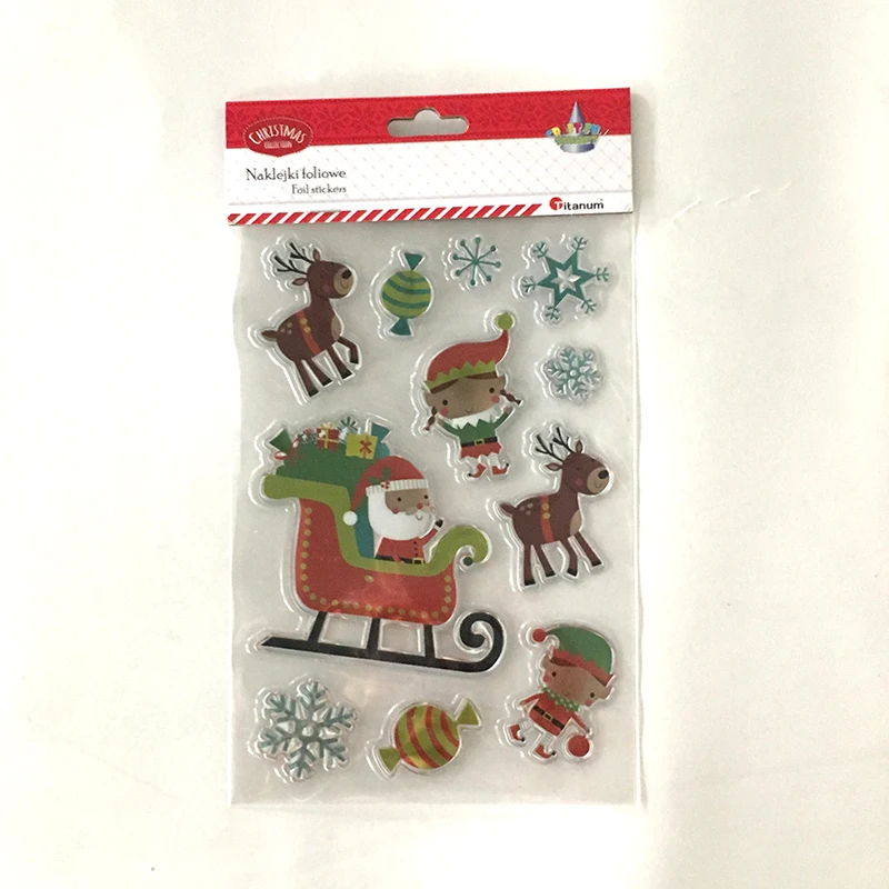 holiday products christmas sticker santa claus bubble sticker