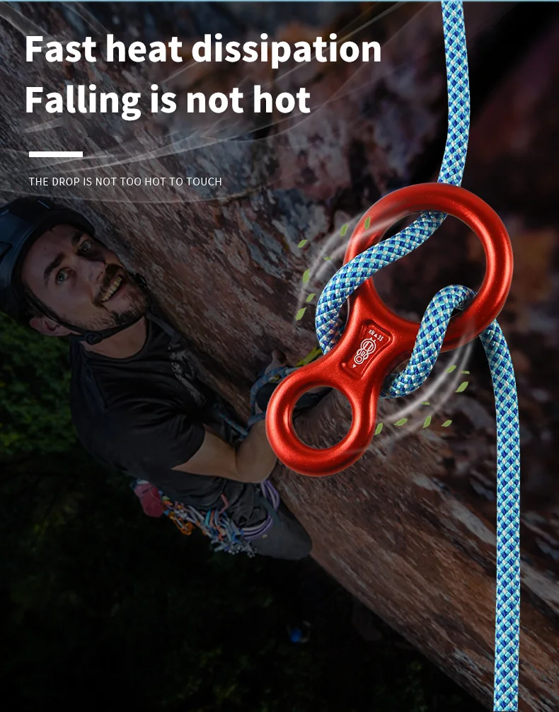 Aluminum Figure 8 Rescue Descender For Rappelling Belaying Rock