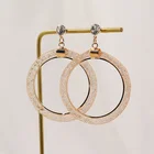 Big Earrings 2020 Fashion Bling Bling Big Hollow Round Circle Crystal Earrings For Girls Party