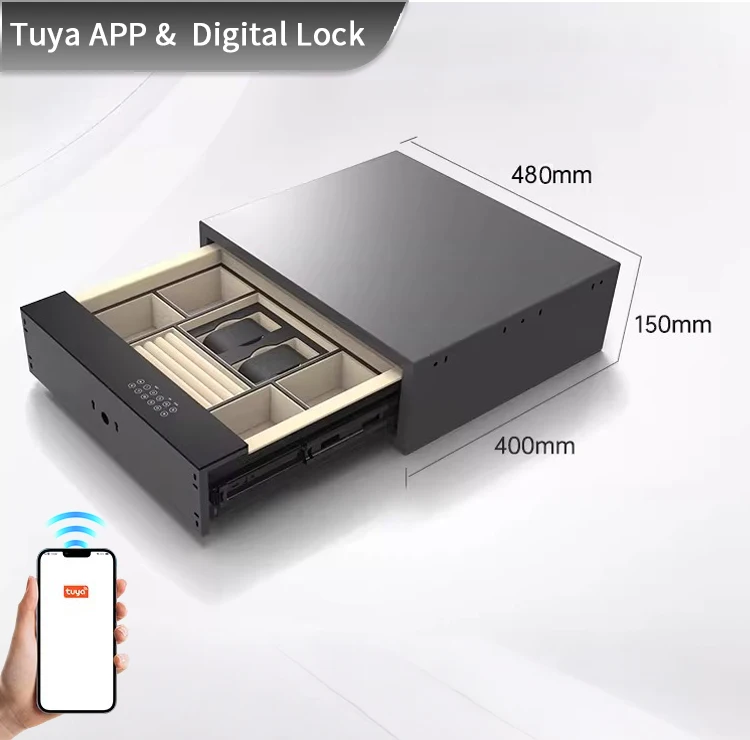 product ceqsafe smart safe box smart password drawer lock digital panel cabinet digital drawer safe box with touch screen password-3