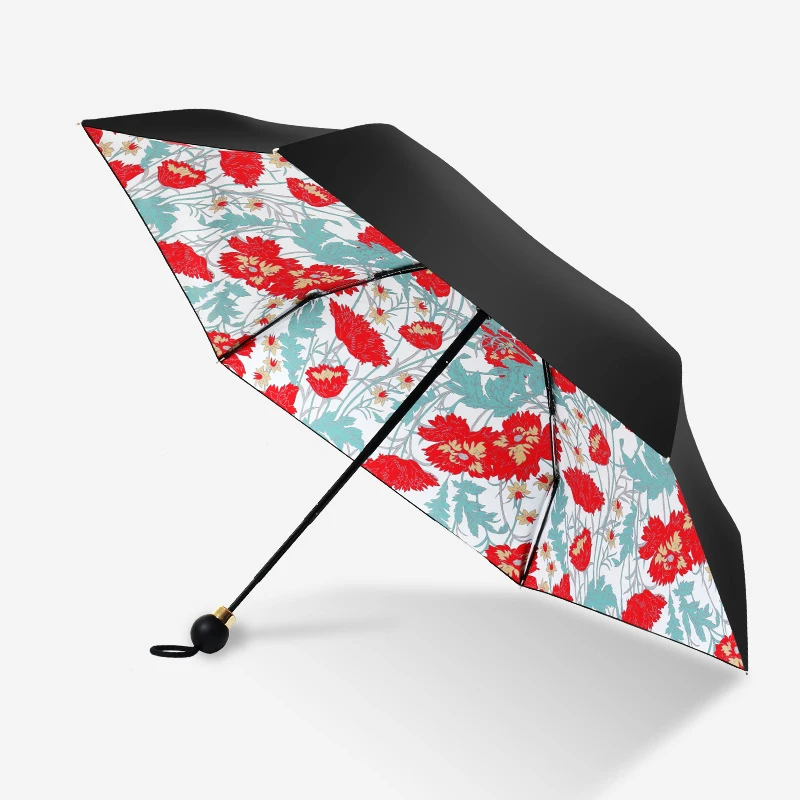 DD1305  Customized Under Canopy Printing Portable Umbrellas Windproof Portable Sun Rain Anti-UV Protection Parasol Umbrella