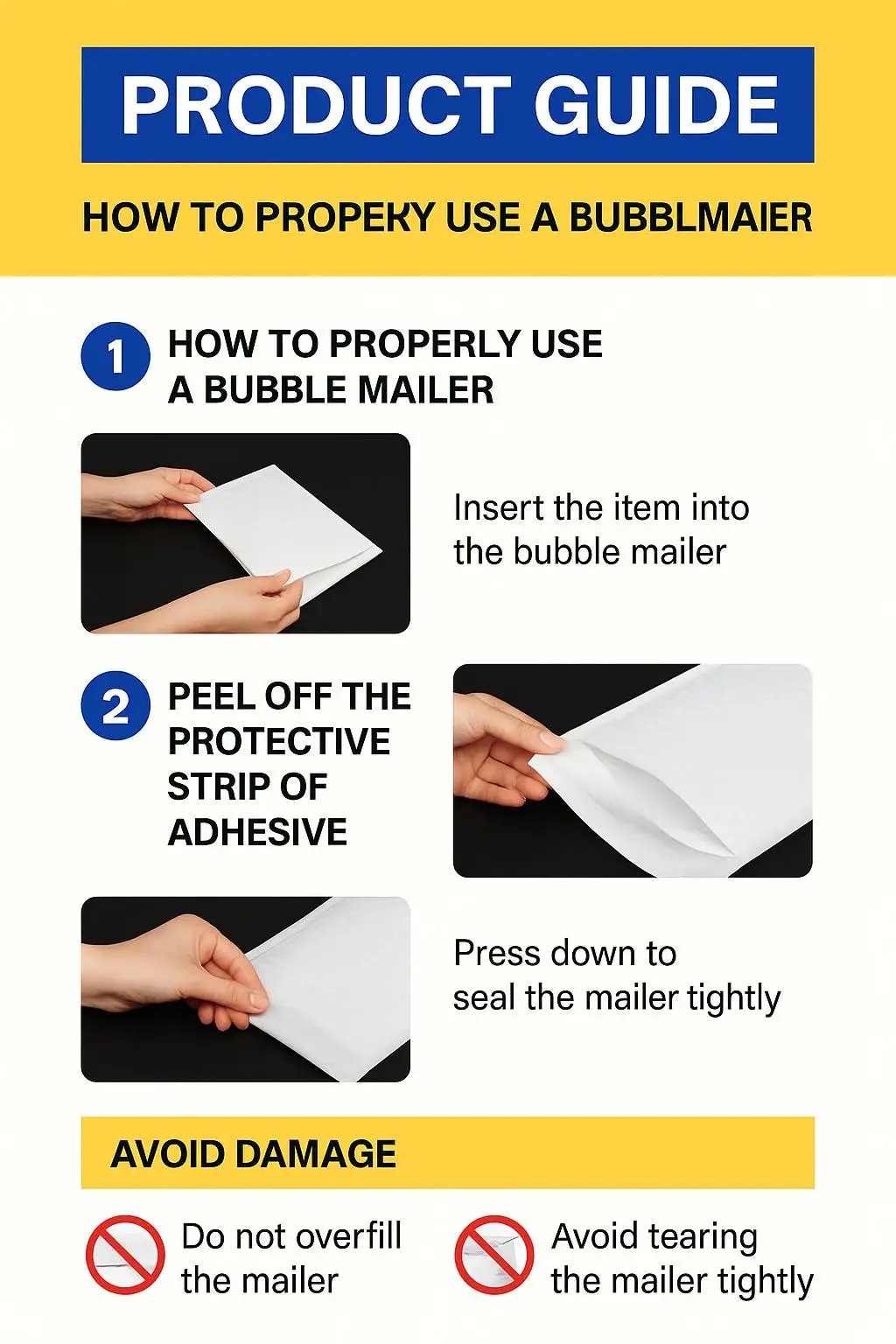 White Self-Adhesive Poly Bubble Mailers Express Mailing Bags Durable Biodegradable Shock-Resistant Padded Packaging Print - detail 8