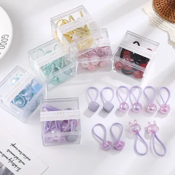 Hot Selling Korean 10 Pcs Sweet Rabbit Geometry Girls Hair Bands With Stones Sets Wholesale