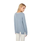Ladies Woolen Wool Crew Neck Ladies Jacquards Woolen Fabric Pullover Sweater For Women