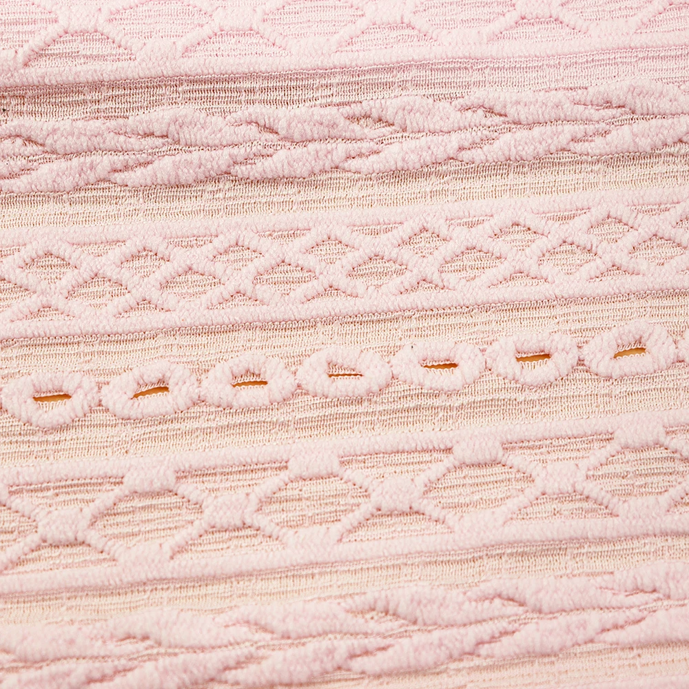 热卖几何针织物涤纶针织毛衣面料