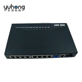 YUHONG Enterprise Optical Network GPON Gigabit Optical Access Terminal Box ONT Equipment Adaptive 8GE Commercial POE ONU