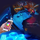 Car Accessories Interior Decorate Atmosphere Light 12V RGB LED Fiber Car Led Strips Ambient Light App