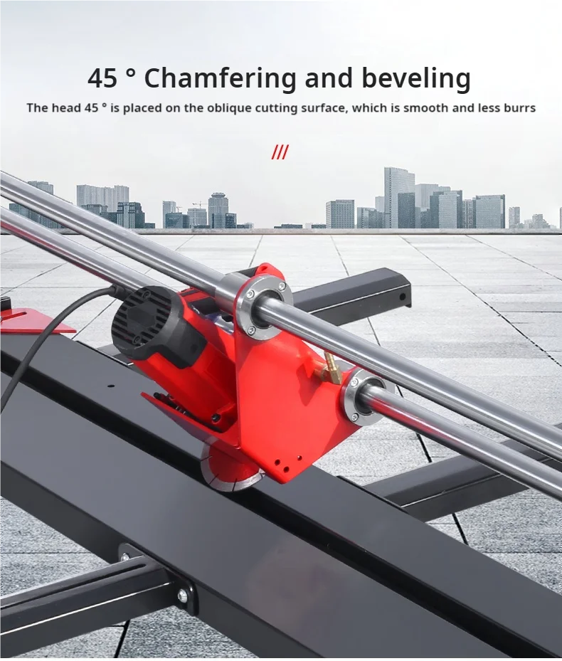 45degree Portable Automatic Tile Cutter Stone Marble Tile Saw Electric Chamfering Straight Cutting Dual-purpose Tile Cutter