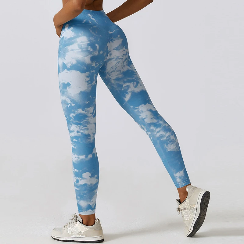 6 Colors Printed Leggings for Women Tie-dyed fitness gym Tie Dye Leggings Yoga Pants Leggins Para Mujer