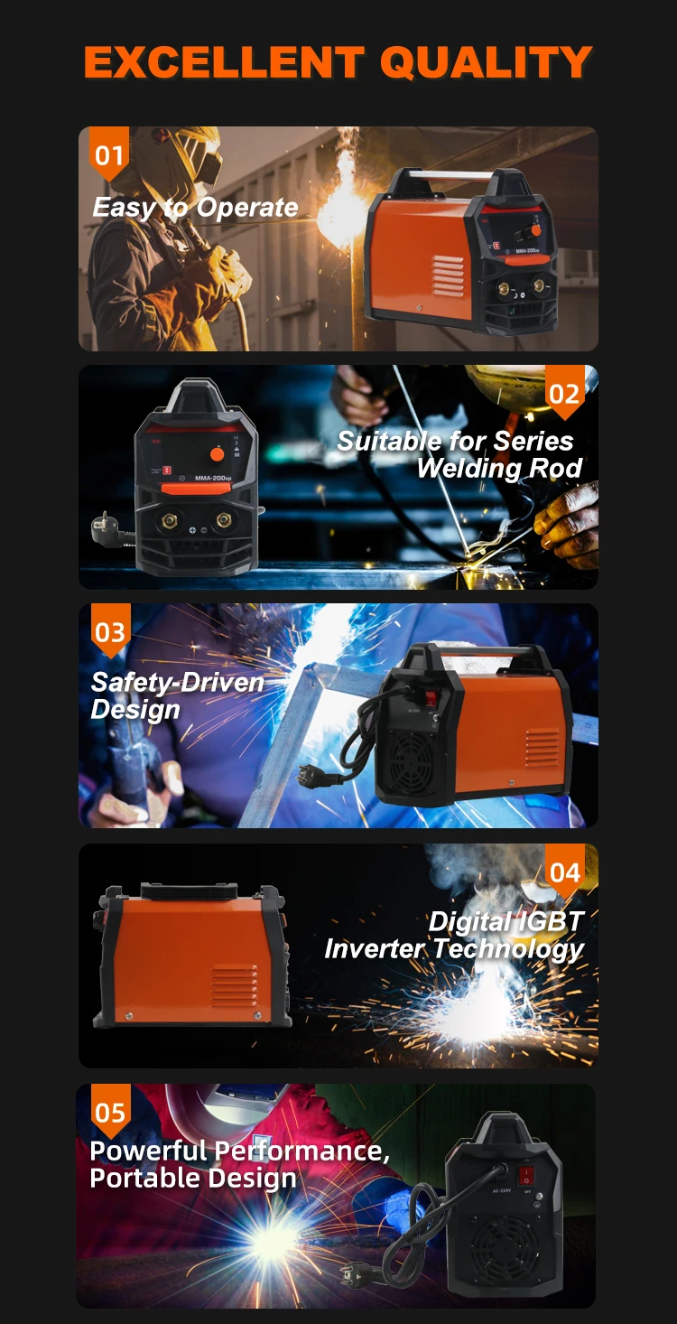 TKweld Mini High Power MMA Welder Digital IGBT Inverter for Aluminum and Steel Materials Portable Welding Machine manufacture