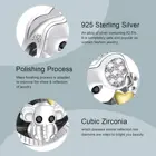 Baby Jewelry Charm Mother And Baby Mother's Day Jewelry CZ Elephant 925 Sterling Silver Mom Charm