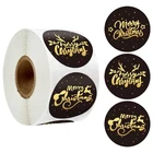 Christmas Seal 2021 Custom Die Cut Christmas Gift Seal Roll Decoration Packaging Label Stickers