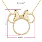 Earring Gold Plated Earring Necklace Minnie Mouse Jewelry Set