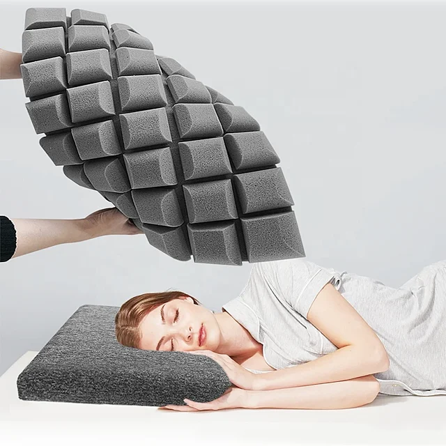 Memory Foam Pillow, Neck Contour Cervical Orthopedic Pillow for Sleeping Side Back Stomach Sleeper, Ergonomic Bed Pillow