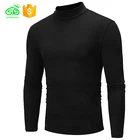 Wholesale Wholesale Custom Cotton Turtleneck Pullover Long Sleeve High Quality Men T-Shirt