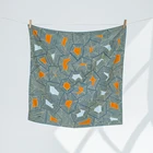 Scarf Printed Long Silk Scarf Free Samples Factory Custom Logo Digital Print Silk Scarf