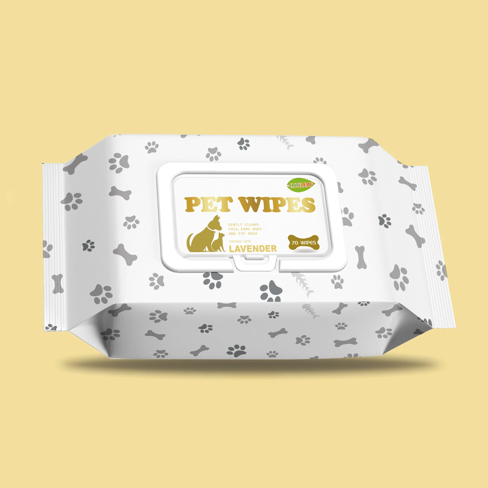 Hot Sell 70pcs Bags OEM  Disposable Pet Wipes Organic Wet wipes Natural Non-woven Pet Wet Wipes