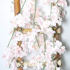 Wedding Factory Hot-selling Romantic Wedding Ceiling Pendant Plastic Plant Rattan Flower Cherry Blossom