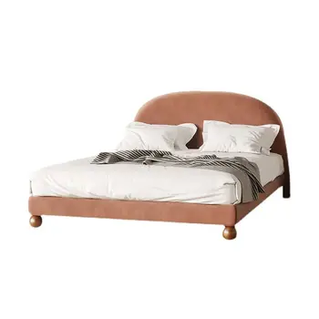 Modern bedroom furniture Single pine wood frame kid bed Technical fabric princess bed