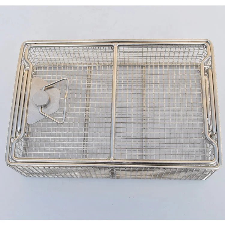 Customizable 304 Stainless Steel Mesh Basket Disinfection Frame With